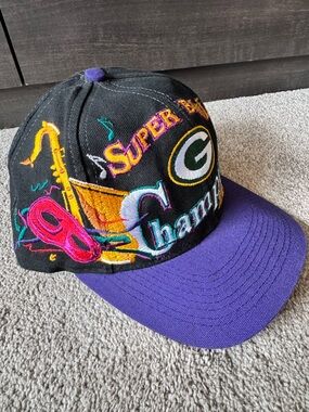 Vintage Logo Athletic ‘97 Green Bay Packers Super Bowl 31 Champions Hat SnapBack